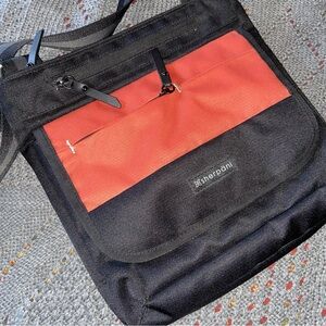 Sherpani Black and Orange Crossbody Messenger Bag